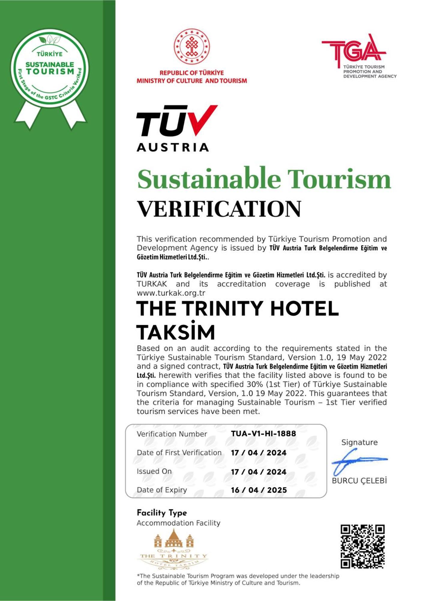 The Trinity Hotel Taksim - Special Category Isztambul Kültér fotó